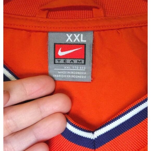 Vintage Nike Team Size XXL Clemson Tigers V Neck Windbreaker Warm Up Jac… - Picture 3 of 5